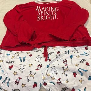 Ladies Rae Dunn Pajamas with Festive Print
